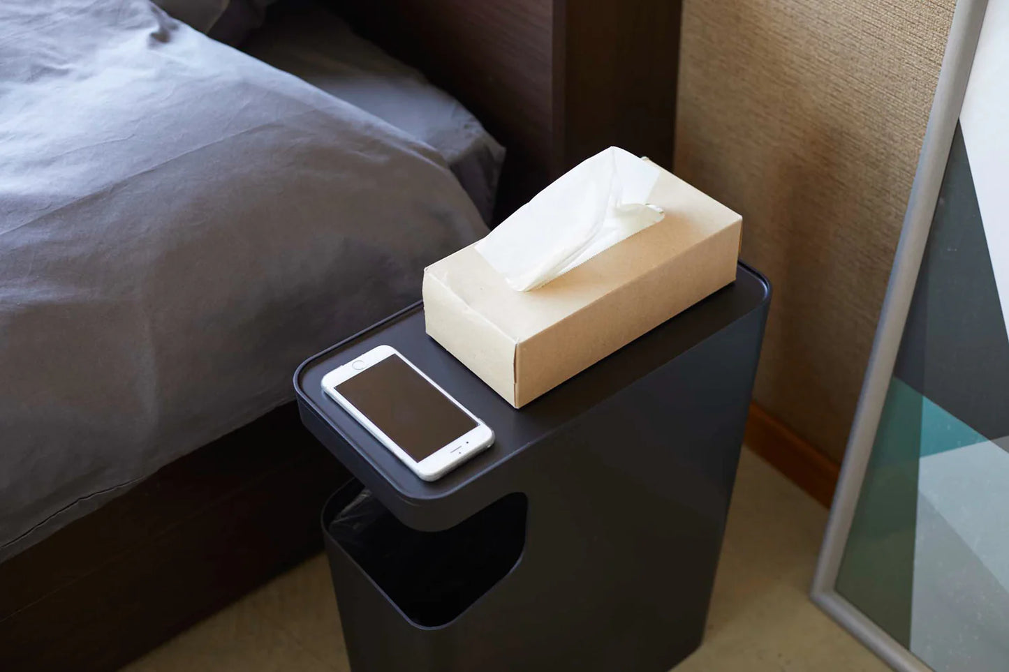 VELASTRIA - Side Table Trash Can