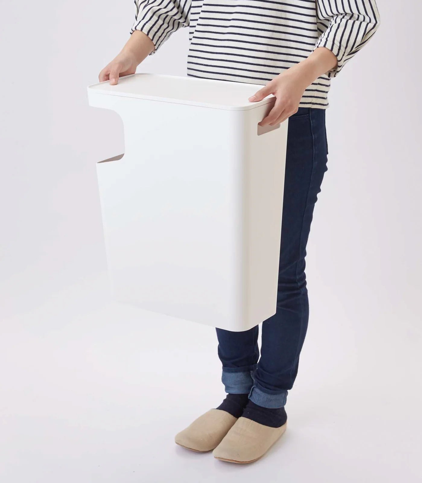 VELASTRIA - Side Table Trash Can